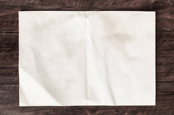 Background texture of crumpled aged paper with spot and stain - Foto, immagini