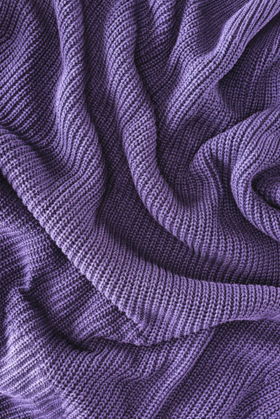 pełna klatka fioletowy Tkaniny wełniane składane jako tło - Zdjęcie, obraz