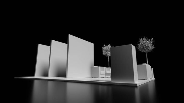 modelo de quiosco de comercio 3d, presentación y promoción
 - Foto, imagen