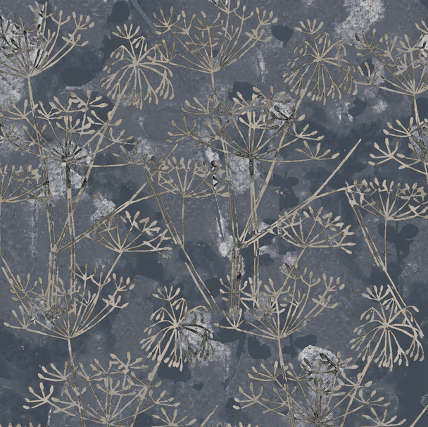 Cow parsley texture repeat modern pattern - Photo, Image