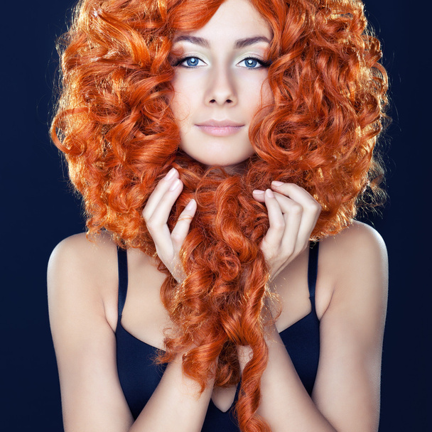 Portrait of red-haired girl - Fotó, kép