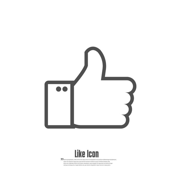 Thumbs Up flat icon on white background - Vector, Image