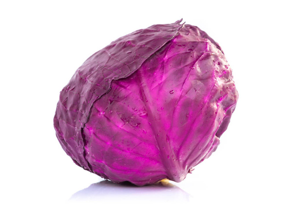 Red cabbages isolated on white background. - Foto, imagen