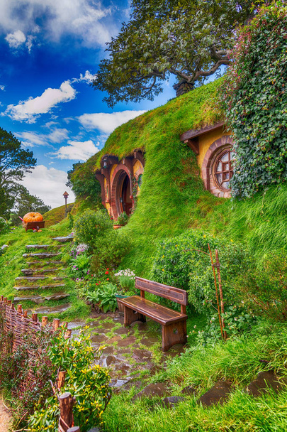 マタマタ、ニュージーランド。ホビット穴にホビットの住む場所. - 写真・画像