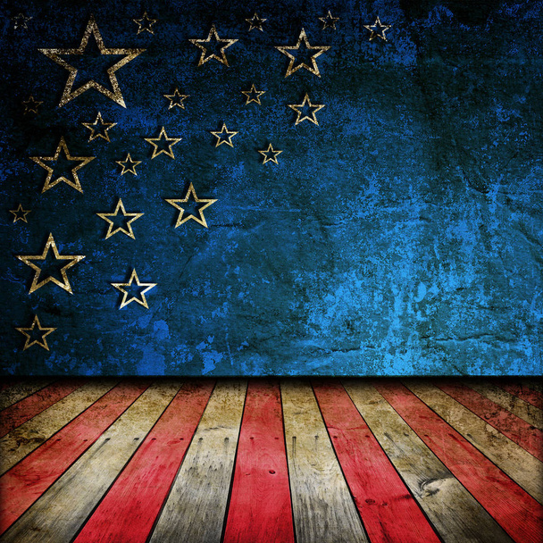 Lege tabel gekleurd met Usa vlag stijl - Foto, afbeelding