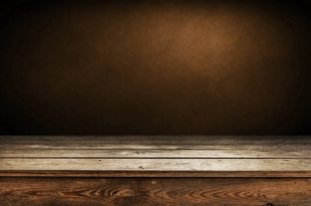 Empty brown wooden table background - Photo, image