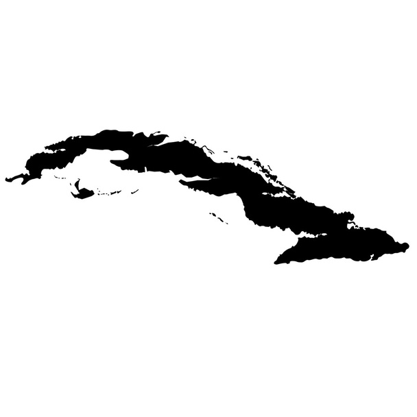 キューバの地図 - ベクター画像