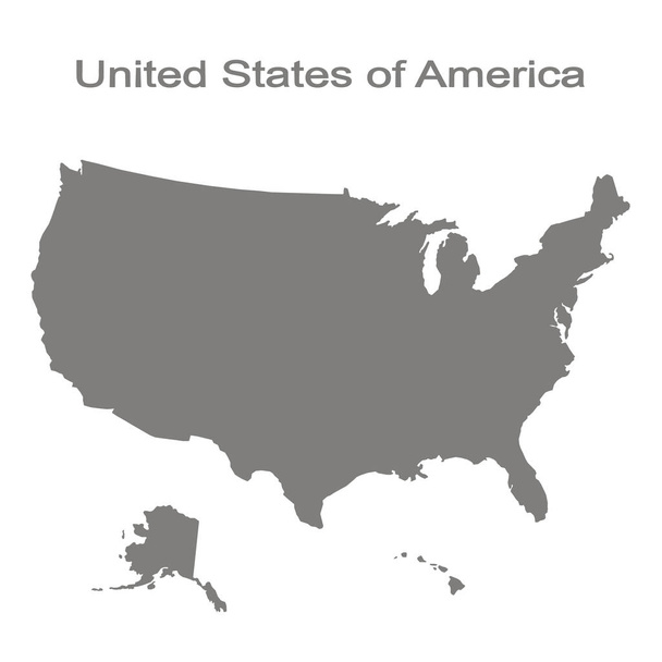 conjunto monocromo con mapa de estados unidos de América para su diseño
 - Vector, Imagen