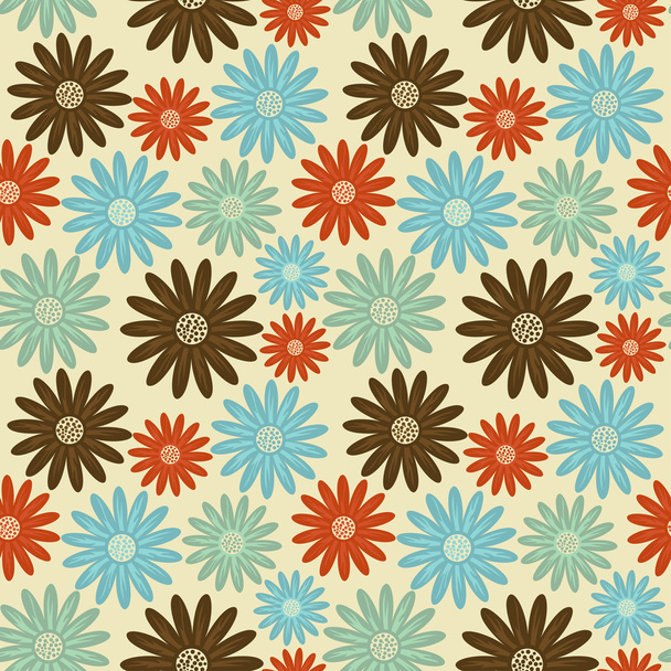 Bright floral seamless texture - Vektor, kép