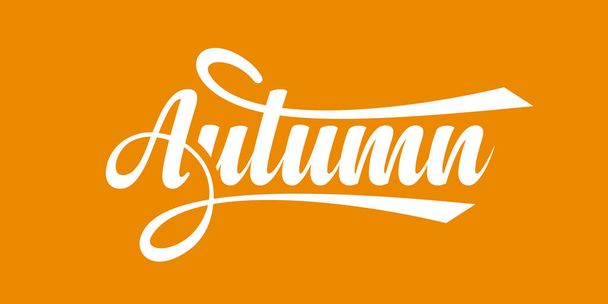 Autumn. Calligraphic text - Vettoriali, immagini