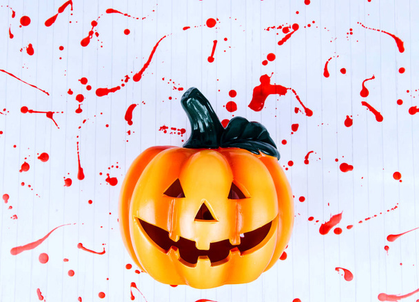 Halloween pumpkin head lantern. - Photo, image
