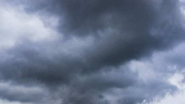 Fekete vihar felhő mozgó ég - idő telik el - Felvétel, videó
