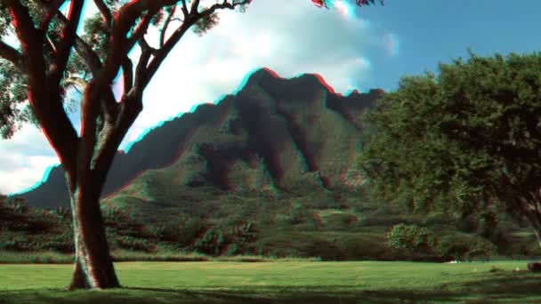 na pali の崖、立体 3 d でハワイ - 映像、動画