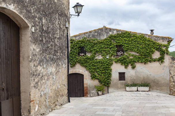 Traditional street small village of Castellet,Catalonia,Spain. - Photo, Image