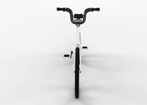 Ηλεκτρικό ποδήλατο. Θέα από το μπροστινό μέρος. 3D απεικόνιση - Φωτογραφία, εικόνα