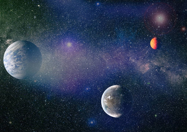 Räjähdyssupernova. Kirkas tähtisumu. Kaukainen galaksi. Abstrakti kuva. Elementit tämän kuvan kalustettu NASA
. - Valokuva, kuva