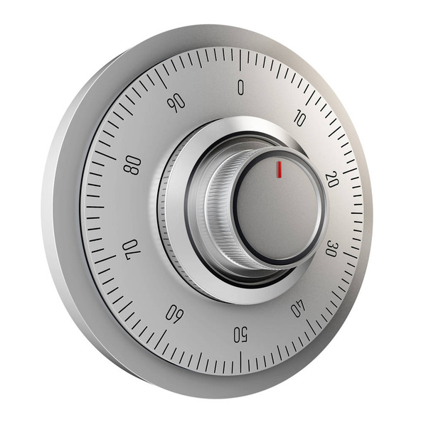 Realistic combination safe lock. Isolated on white background. 3d Illustration - Photo, Image