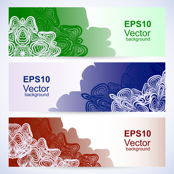 Set de banners con encaje
 - Vector, imagen