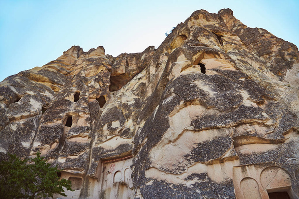 Views of Cappadocia volcanic kanyon cave houses in Turkey - Φωτογραφία, εικόνα