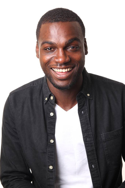 Smiling young black man posing - Φωτογραφία, εικόνα