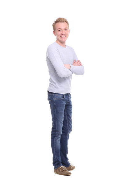 Caucasian young man is smiling - Photo, image