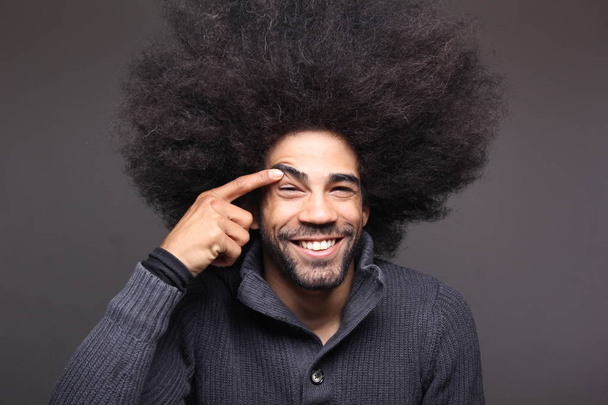 Happy black man posing - Photo, image