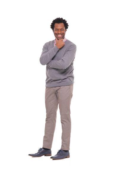 Smiling black man posing - Valokuva, kuva