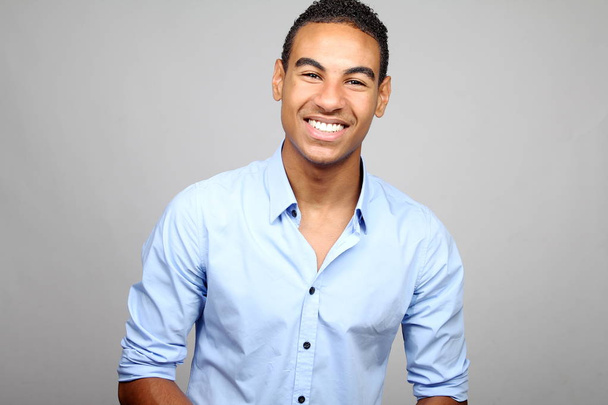 Smiling black man posing - Photo, image