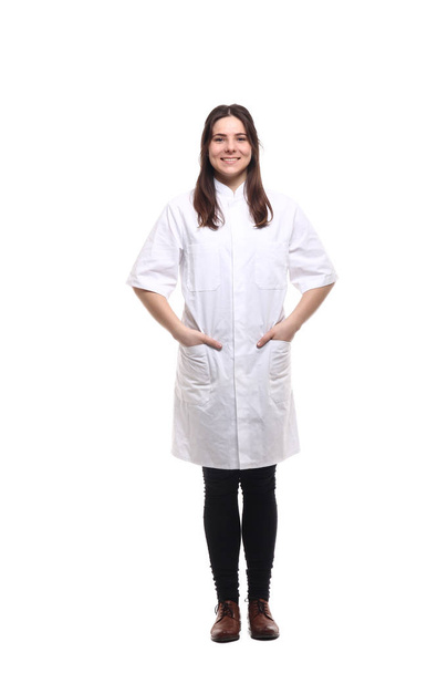 Caucasian female doctor in medical uniform - Fotoğraf, Görsel