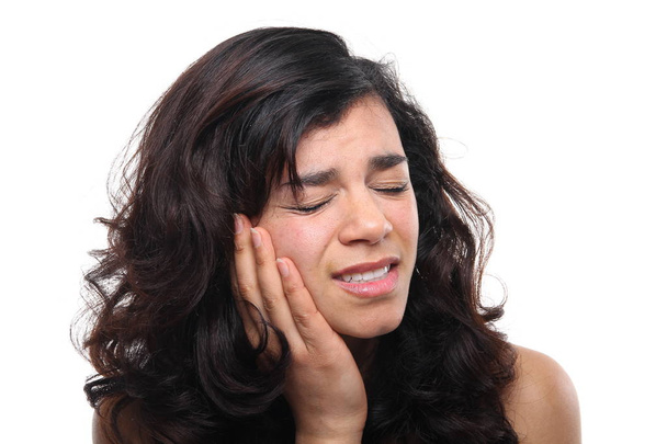 Beautiful afro-american woman is feeling toothache - Photo, Image