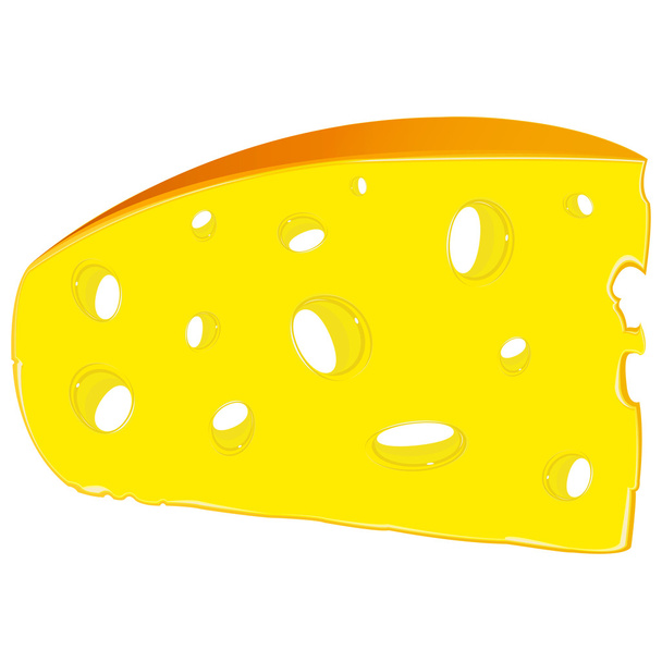 Natural swiss dairy cheese on a white background - Foto, Bild