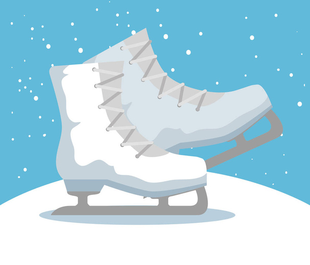 patines de hielo icono del deporte
 - Vector, imagen
