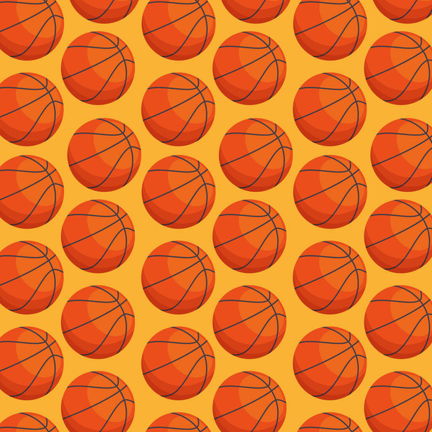 バスケット ボール バルーン スポーツ パターン - ベクター画像