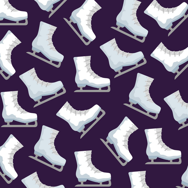 ice skates sport pattern - Vector, Image
