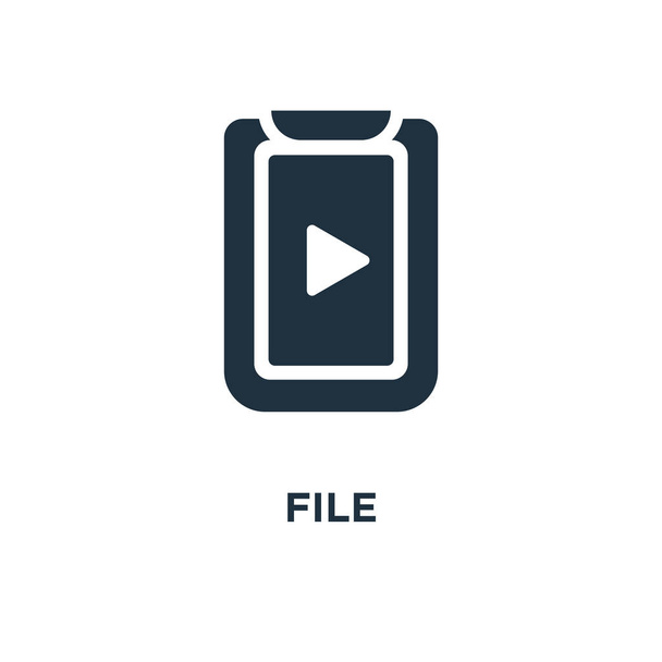 Icona del file. Illustrazione vettoriale riempita nera. Simbolo del file su sfondo bianco. Può essere utilizzato in web e mobile
. - Vettoriali, immagini