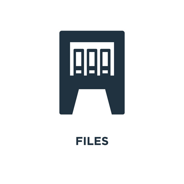 Icona dei file. Illustrazione vettoriale riempita nera. Simbolo file su sfondo bianco. Può essere utilizzato in web e mobile
. - Vettoriali, immagini