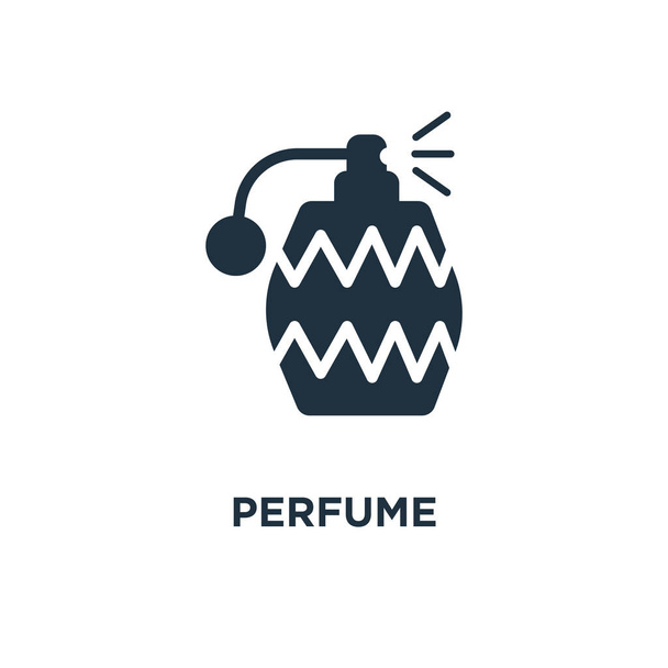 Ícone de perfume. Ilustração vetorial cheia de preto. Símbolo de perfume sobre fundo branco. Pode ser usado na web e móvel
. - Vetor, Imagem