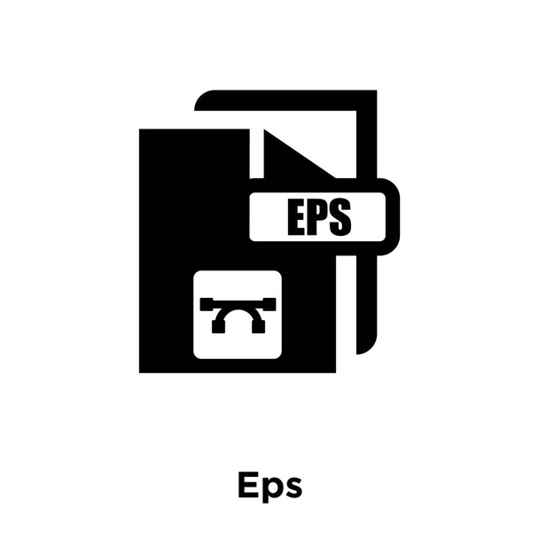 Eps vector icono aislado sobre fondo blanco, concepto de logotipo de Eps signo sobre fondo transparente, símbolo negro relleno
 - Vector, imagen
