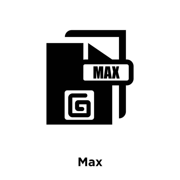 Max icona vettoriale isolato su sfondo bianco, logo concetto di Max segno su sfondo trasparente, riempito simbolo nero
 - Vettoriali, immagini