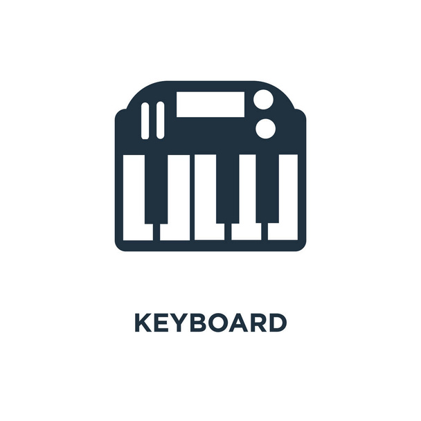 Tastatur-Symbol. schwarz gefüllte Vektorabbildung. Tastatursymbol auf weißem Hintergrund. im Web und mobil einsetzbar. - Vektor, Bild