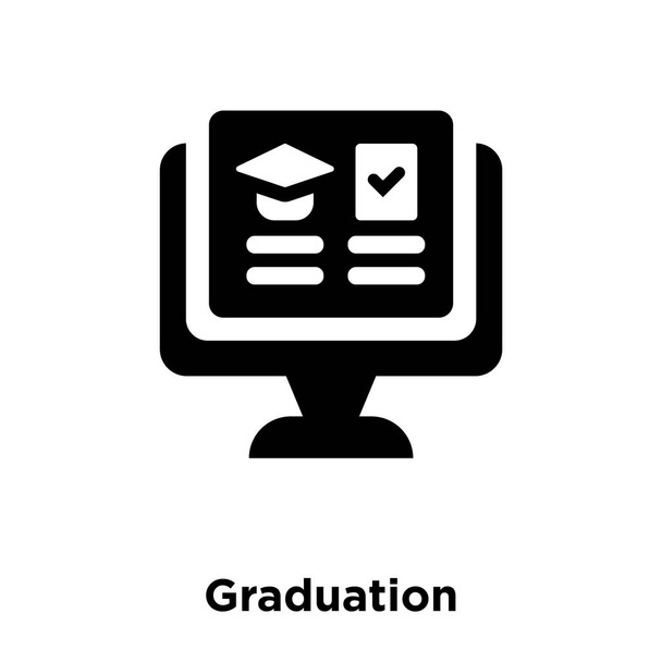 Graduierung Symbol Vektor isoliert auf weißem Hintergrund, Logo-Konzept der Graduierung Zeichen auf transparentem Hintergrund, gefüllt schwarzes Symbol - Vektor, Bild