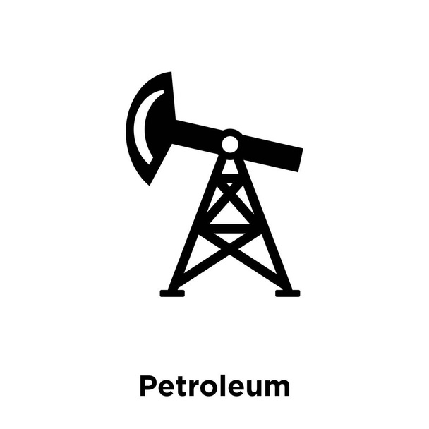 Beyaz arka plan, logo şeffaf arka plan, petrol işareti kavramı üzerinde izole petrol simge vektör siyah sembol dolu - Vektör, Görsel