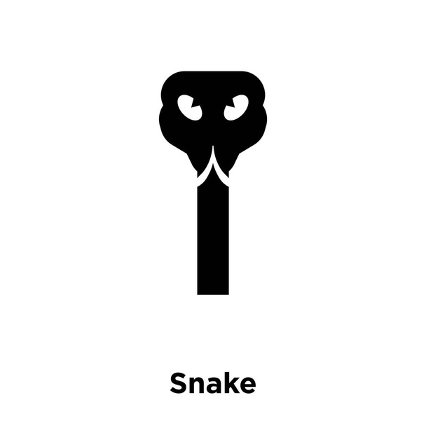 Snake icon vector isolated on white background, logo concept of Snake sign on transparent background, filled black symbol - Vector, Image