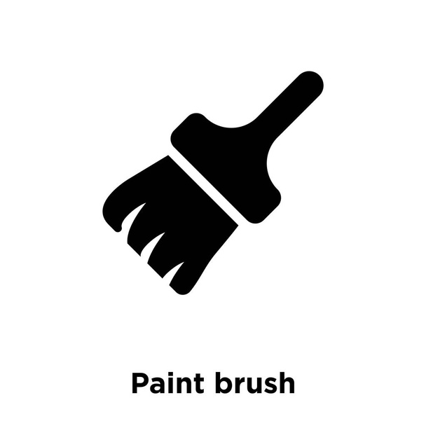 Pinceau icône vecteur isolé sur fond blanc, concept de logo de Pinceau de peinture signe sur fond transparent, rempli de symbole noir
 - Vecteur, image