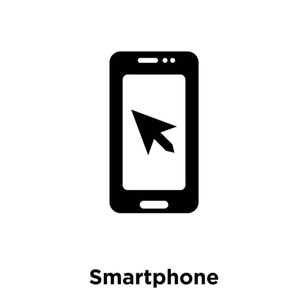 vetor ícone Smartphone isolado no fundo branco, conceito de logotipo do sinal Smartphone no fundo transparente, símbolo preto preenchido
 - Vetor, Imagem
