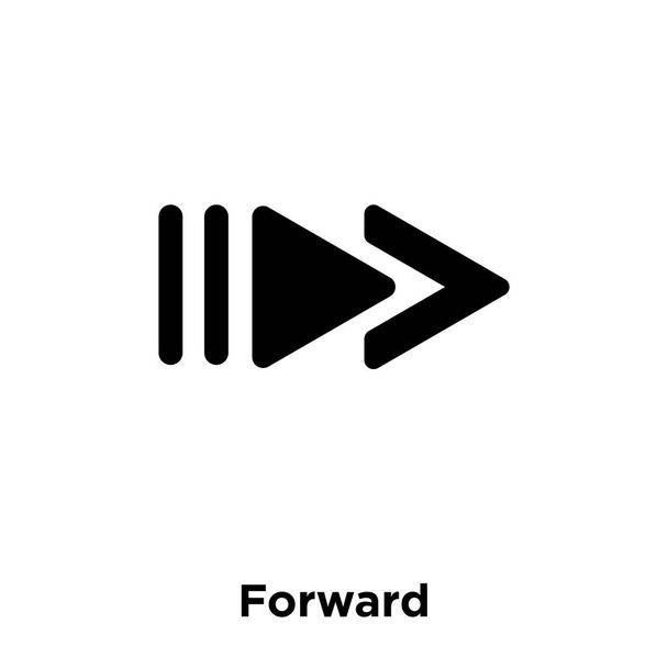 Vecteur d'icône avant isolé sur fond blanc, concept de logo du signe avant sur fond transparent, symbole noir rempli
 - Vecteur, image