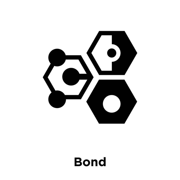 Bond kuvake vektori eristetty valkoisella taustalla, logo käsite Bond merkki läpinäkyvällä pohjalla, täytetty musta symboli
 - Vektori, kuva