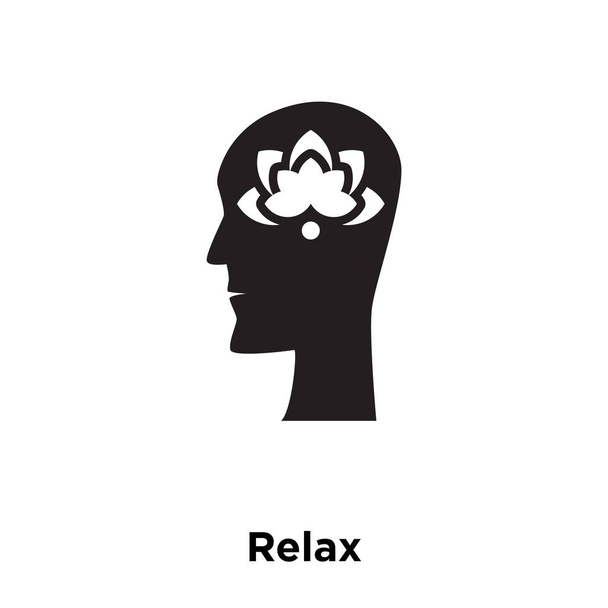 Relax icona vettore isolato su sfondo bianco, logo concetto di Relax segno su sfondo trasparente, riempito simbolo nero
 - Vettoriali, immagini
