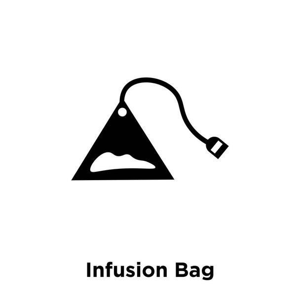 Sac à perfusion icône vecteur isolé sur fond blanc, logo concept de sac à perfusion signe sur fond transparent, rempli de symbole noir
 - Vecteur, image