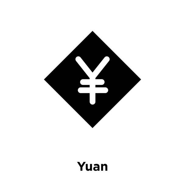 白い背景に、透明な背景に Yuan サインのロゴのコンセプトに分離元のアイコン ベクトルいっぱい黒い記号 - ベクター画像